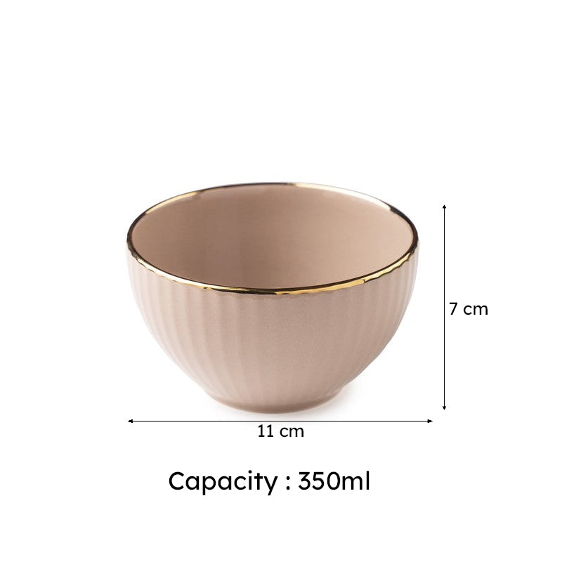 Ornella Soup Bowls (Peach,350 mL Each) - Set Of Four media 8