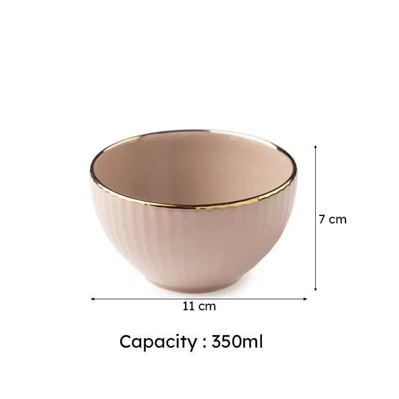 Ornella Soup Bowls (Peach,350 mL Each) - Set Of Four media 8