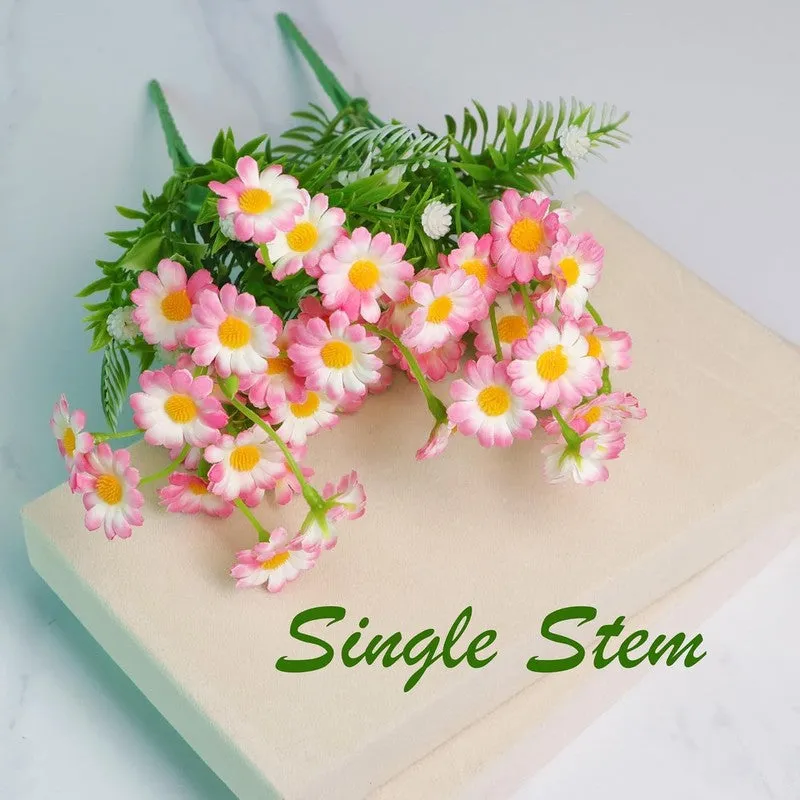 Bit Silk Daisy Artificial Flowers - Pink & Orange media 7