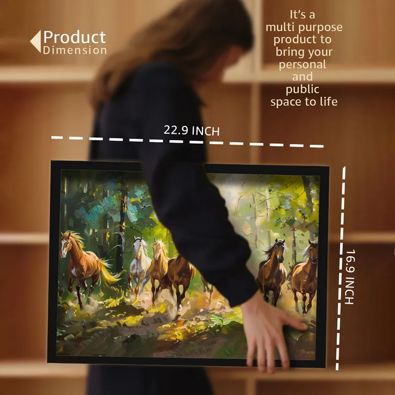 Stallions In Wild Wall Art With Frame media 8