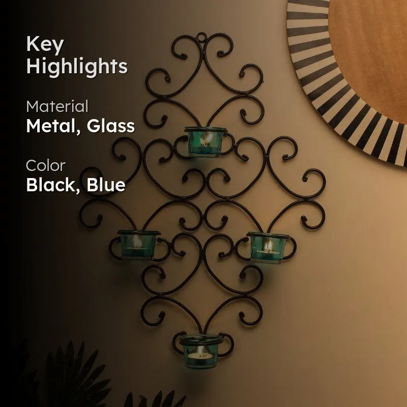 Victorian Candle Holder - Teal media 2