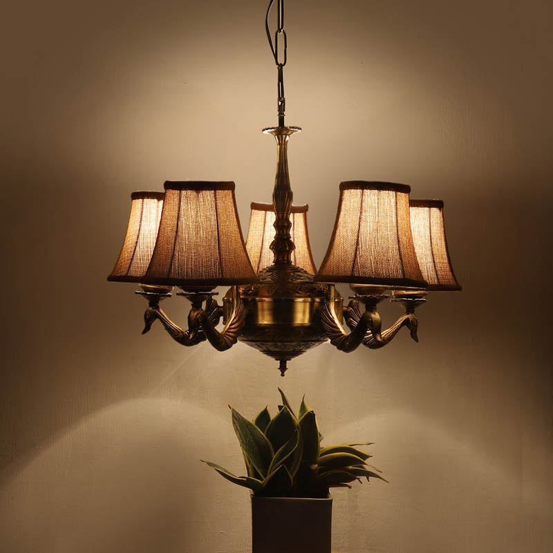 Snigdha Conical Golden Antique Ceiling Lamp