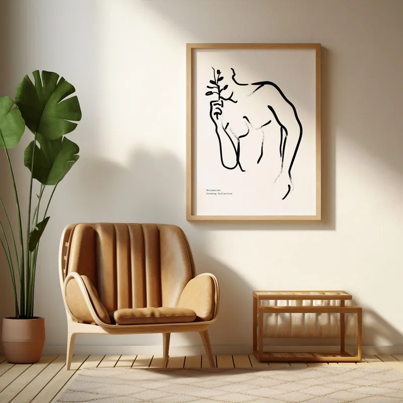 Tender Veil Canvas Wall Painting With Brown Frame media 6