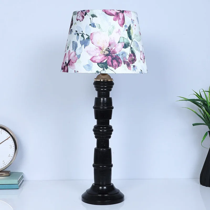 Lumikko Kente Printed Mango Wood Table Lamp - Multicolor media 3