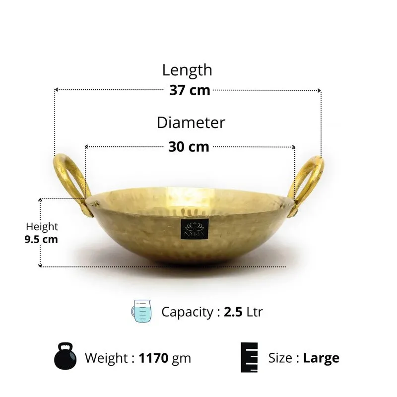 SizzleCraft Multi Brass Purpose Kadhai - 2500 mL media 12
