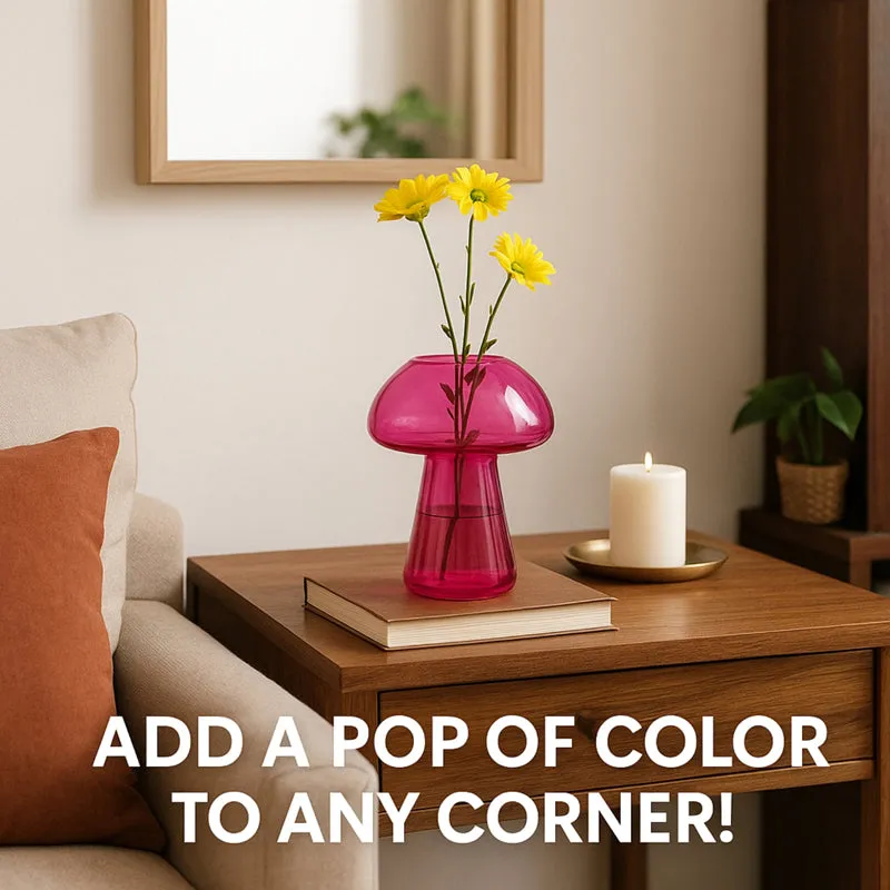 Shrooms Glass Vase - Pink media 6