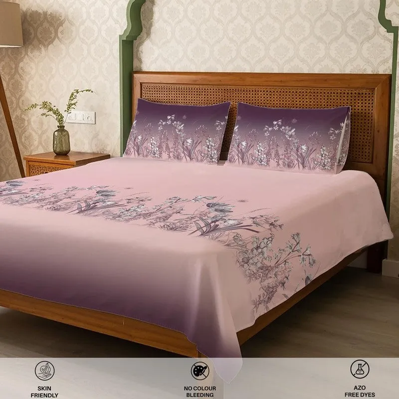 Urban Space SubtleGlam Cotton Bedsheet (Pink) - 300 TC media 5