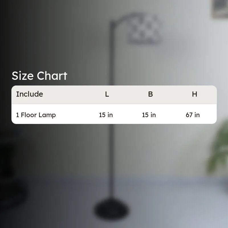 Tropica Printed Arched Iron Floor Lamp media 5
