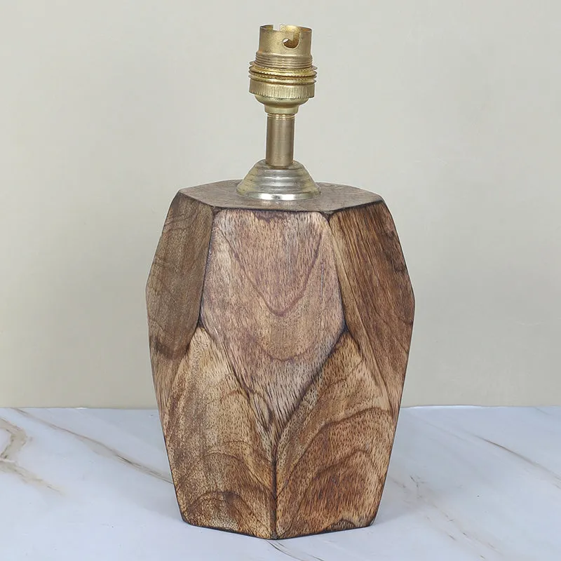 Chevronic Printed Mango Wood Table Lamp - Black,White media 6