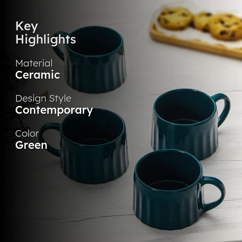 Selora Ceramic Tea Cup (210 mL Each) - Set Of Four media 2