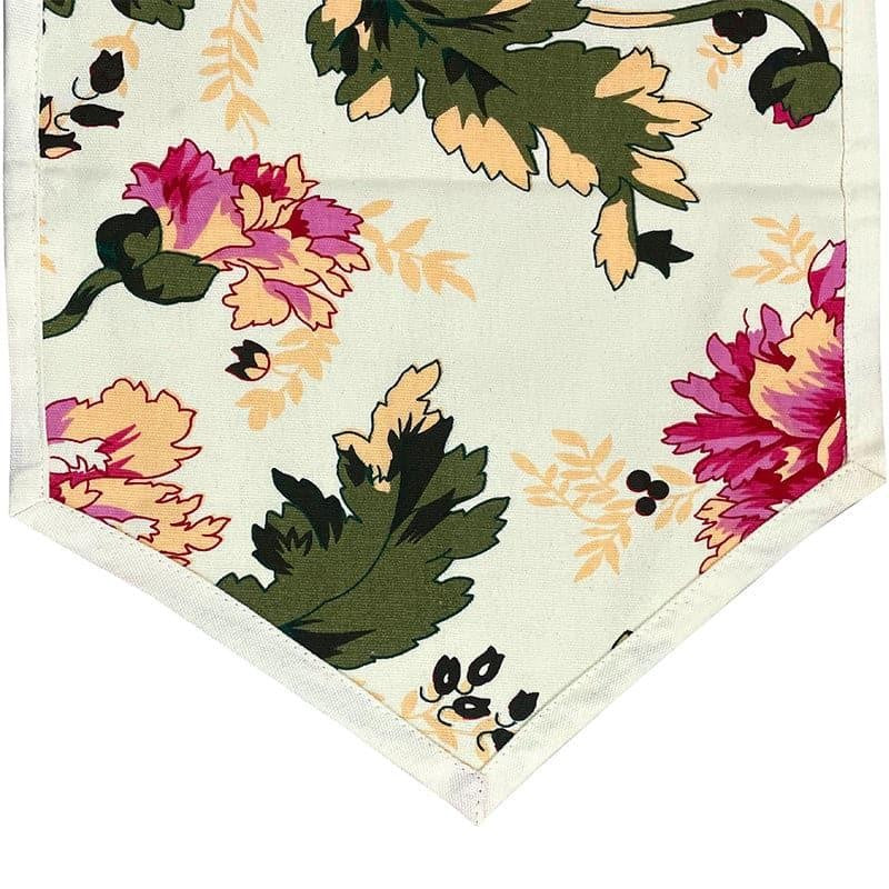 Swayam Dianthus Flora Cotton Table Runner media 4