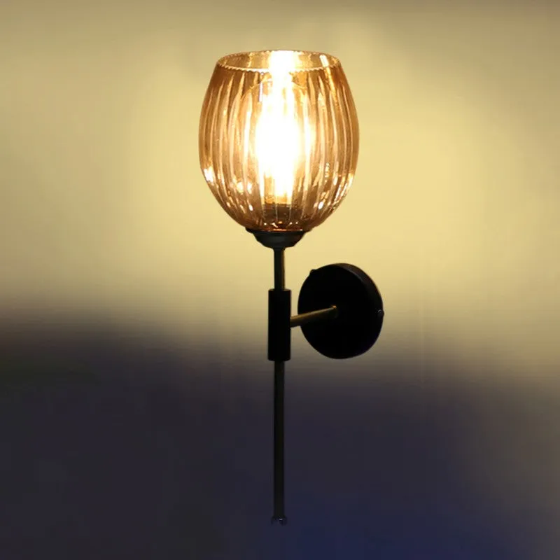 Golden Amber Glass Wall Lamp media 8