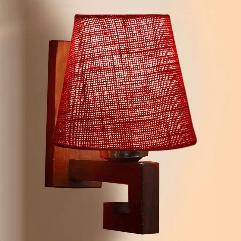 Royal Conical Wooden Wall Lamp media 4