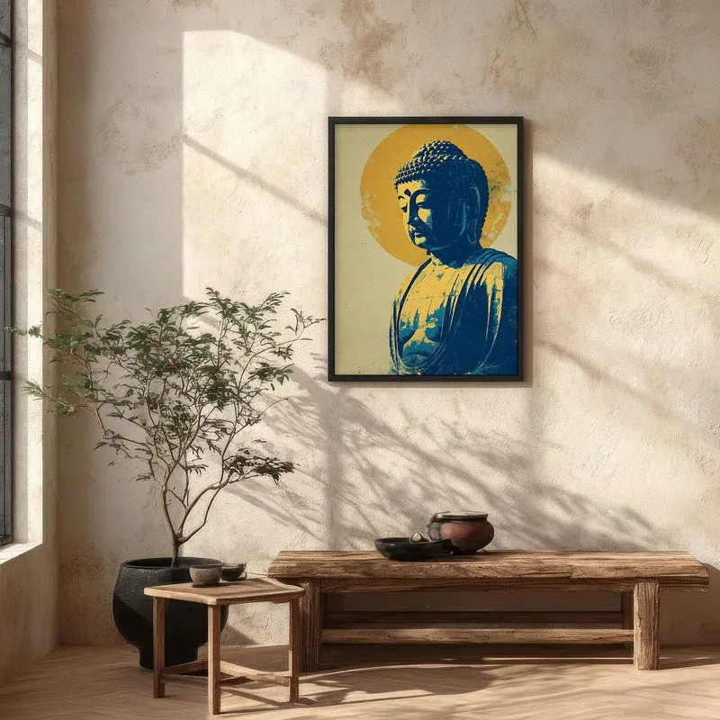 Peaceful Buddha In Meditative Calm III Archival Paper Wall Painting With Black Frame media 5