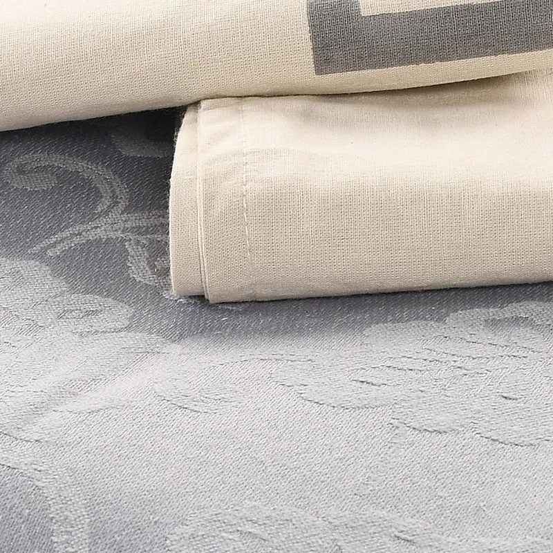 Floral Aura Cotton Bedsheet (Grey) - 224 TC media 5