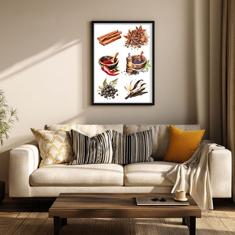 Whispers Of Spice Framed Canvas Wall Painting
