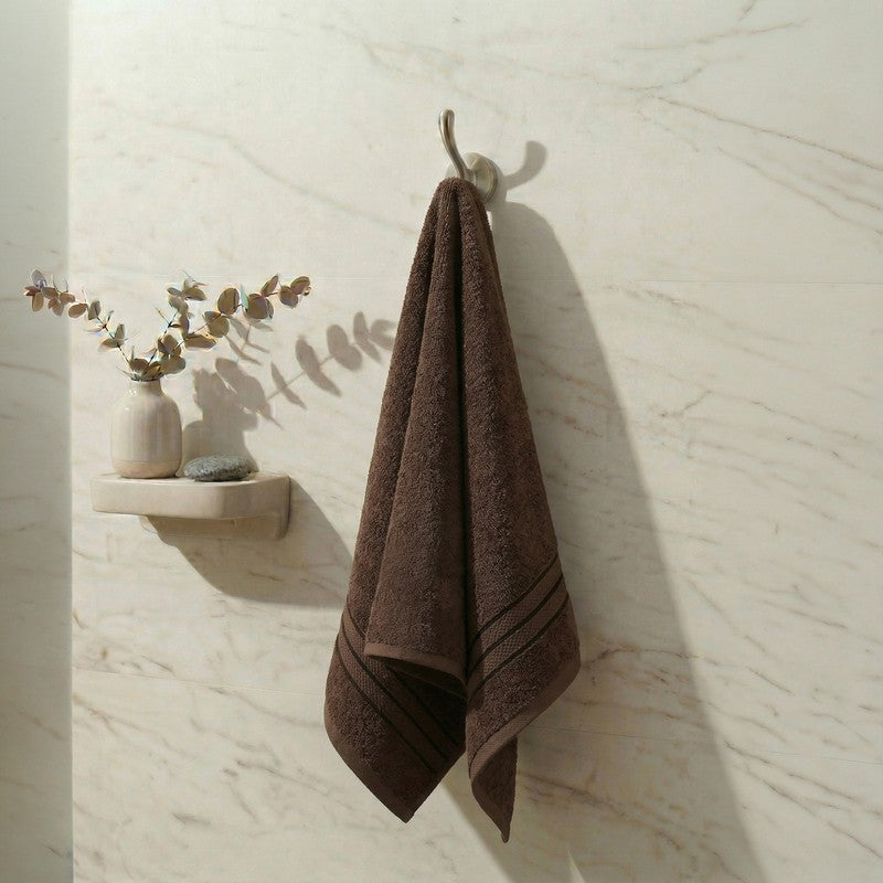 Monte Carlo Dry Muse Pure Cotton Bath Towel - Brown - 60 x 120 cms