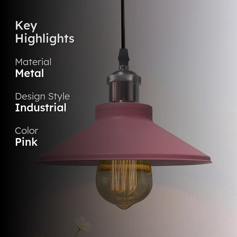 Stellara Metal Ceiling Lamp - Pink media 2