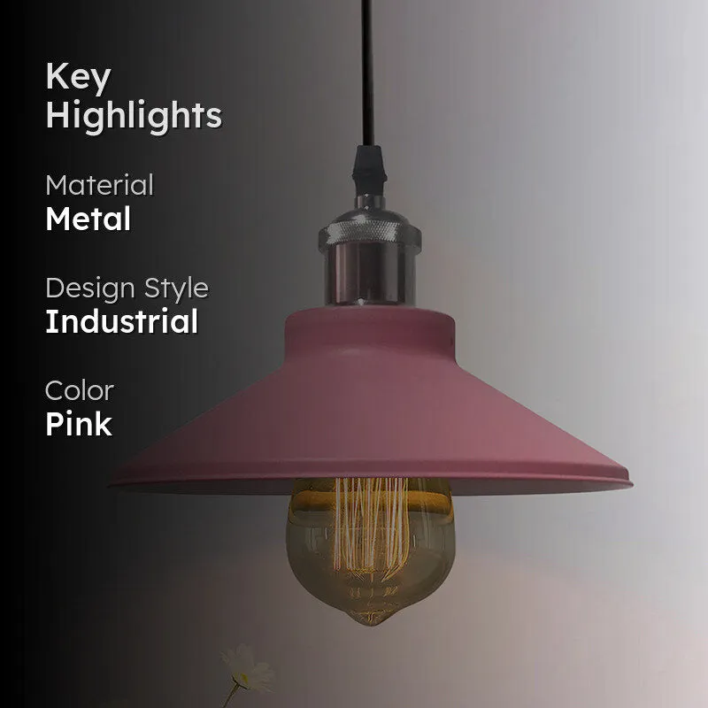 Stellara Metal Ceiling Lamp - Pink media 2