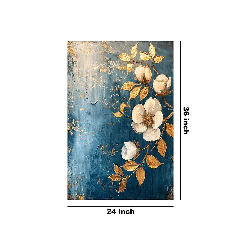 Starlit Petals Poly Canvas Wall Painting media 9