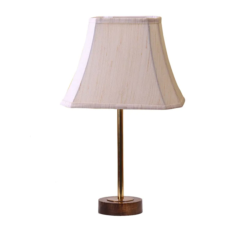Ceylon Rodin Wooden Table Lamp - OffWhite,Gold,Brown media 4