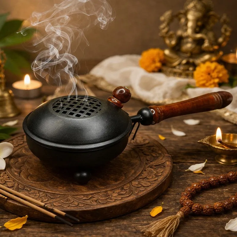 Divya Dhoop Rest Incense Holder - Black media 3