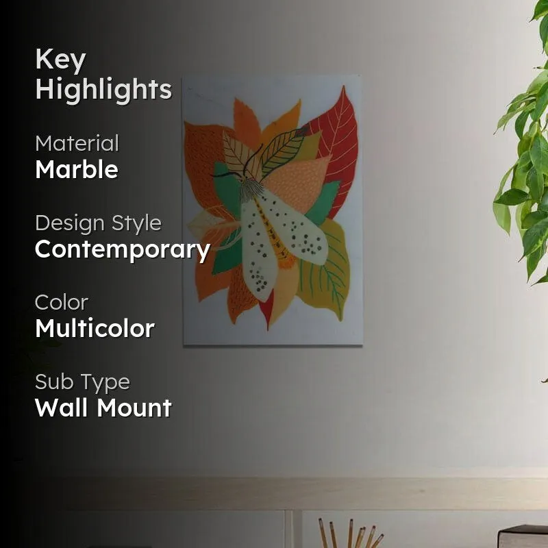 Moth Dance Marble Wall Accent media 2