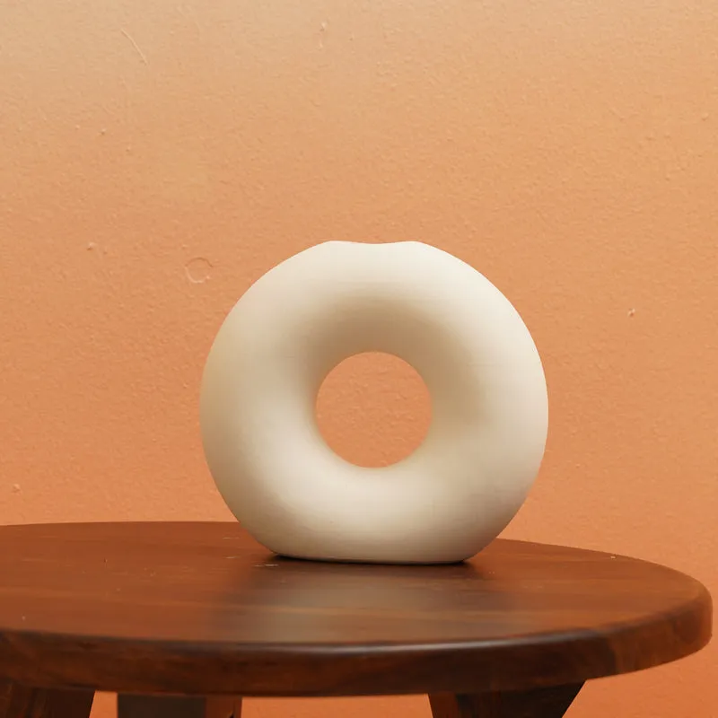 Kinta Ceramic Donut Vase - Set Of Two media 4