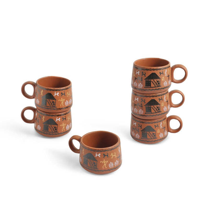 Liora Ceramic Tea Cup (150 mL Each) - Set Of Six media 3