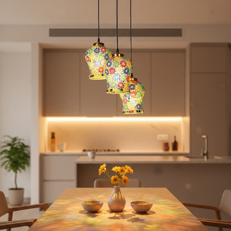 NoorFrost Glass Ceiling Lamp - Multicolor