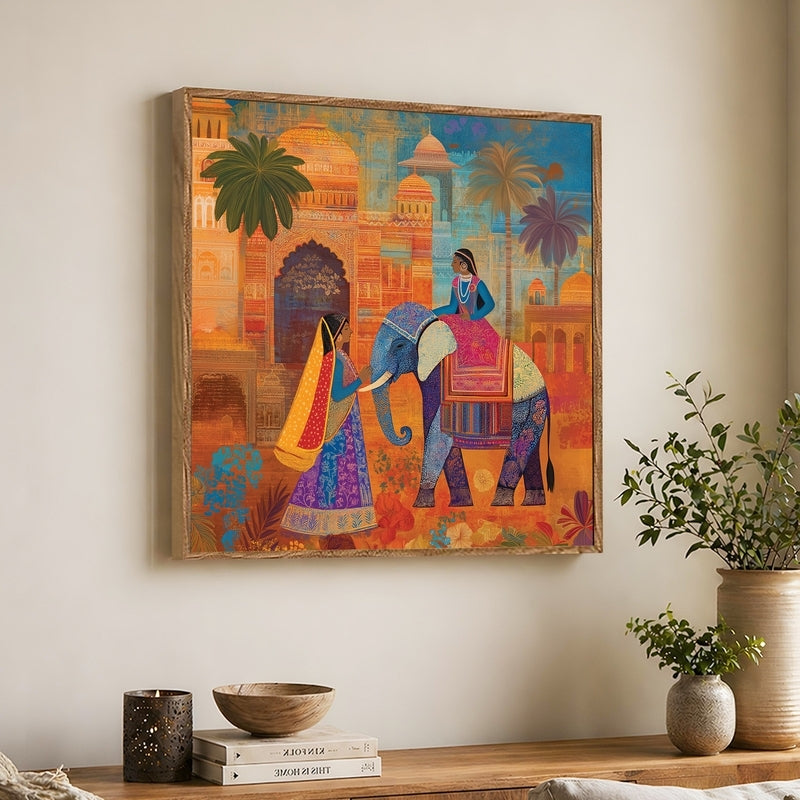 Royal Gaj Canvas Wall Art With Frame