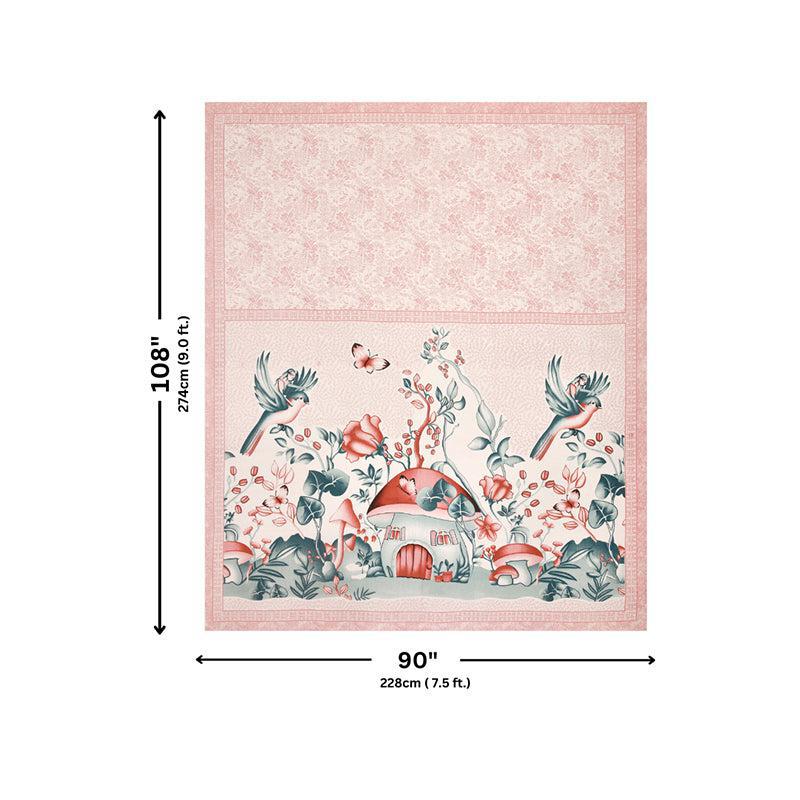 Forest Fairytale Kids Cotton Bedsheet (Pink ) - 140 TC media 6