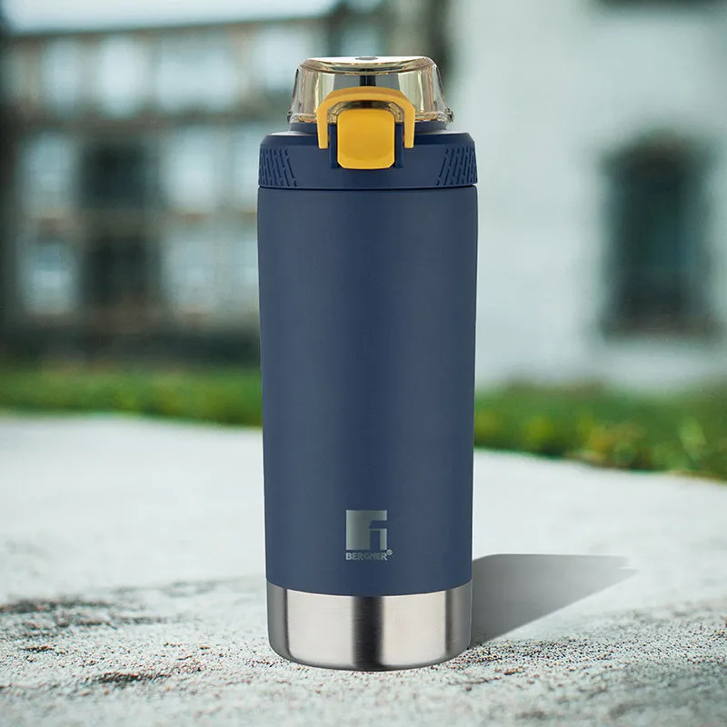 Bergner Glacior Double Walled Hot & Cold Flask (Dark Blue) - 720 mL media 1