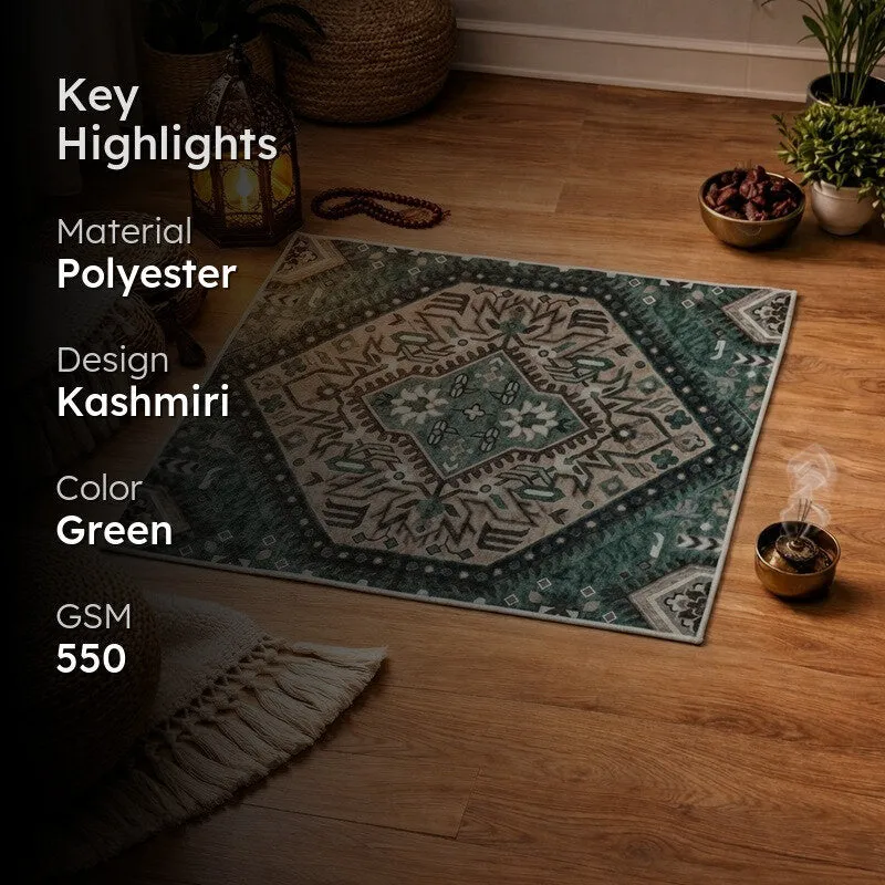 Iman Grace Prayer Mat (Green) - 550 GSM media 2
