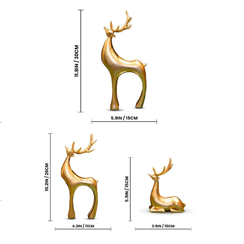 Forest Royalty Gilded Showpiece - Set Of Three media 6