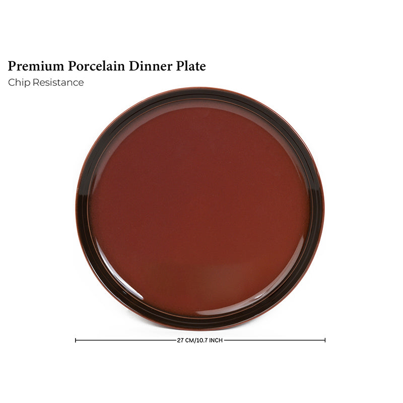 Caspian Porcelain Dinner Set (Brown) - 12 Piece Set media 3