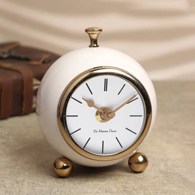Annum Analog Table Clock - White media 1