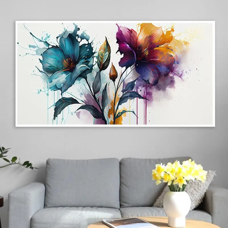 Prism Bloom Canvas Wall Painting With Frame media 3