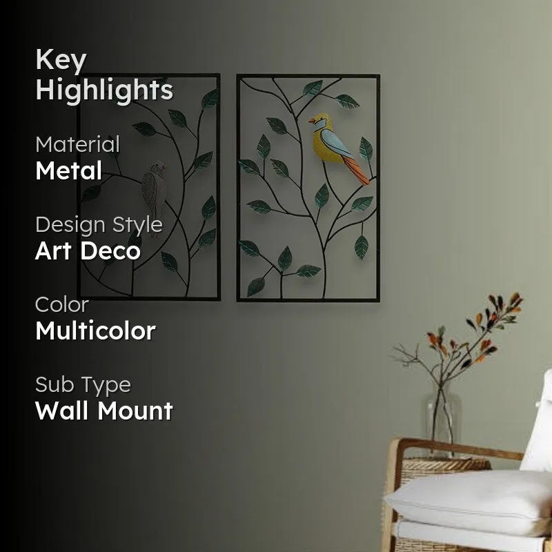 Aviary Metal Wall Accent - Set Of Two media 2