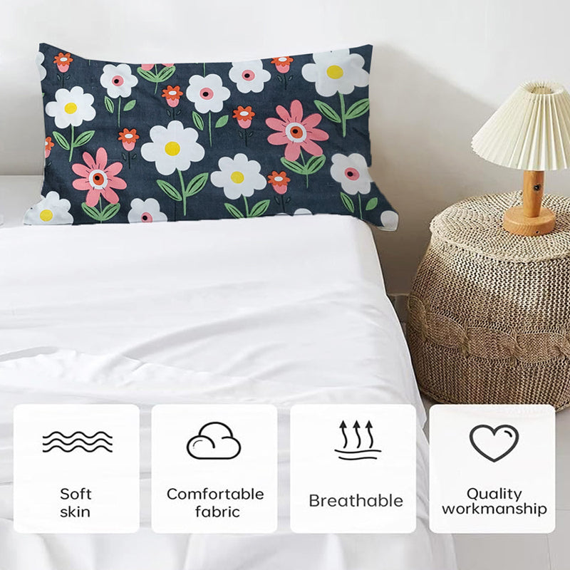 Poppy Noir Cotton Pillow Cover - Set Of Two media 3