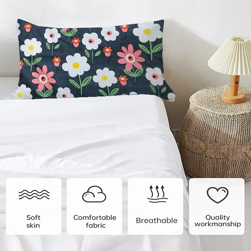 Poppy Noir Cotton Pillow Cover - Set Of Two media 3