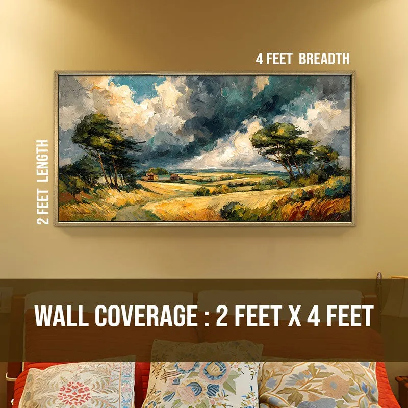 Windward Fields Canvas Wall Painting With Frame media 8