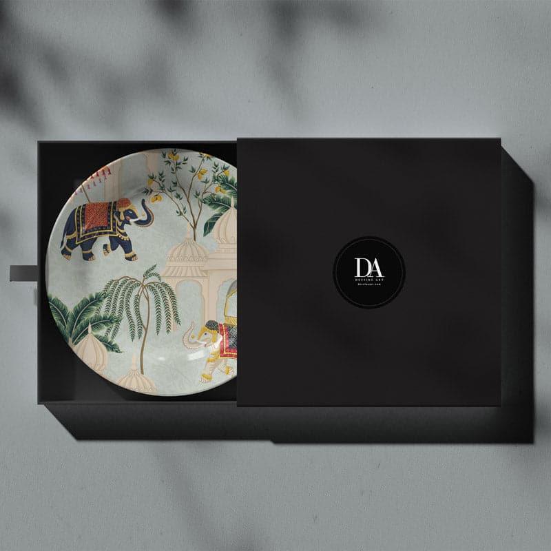 Indian Elephants Heritage Hues Wall Plate media 3