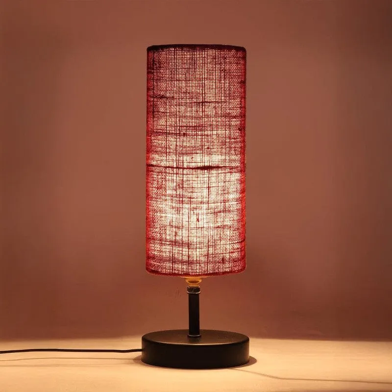Mini Magic Jute Table Lamp - Red,Black media 6