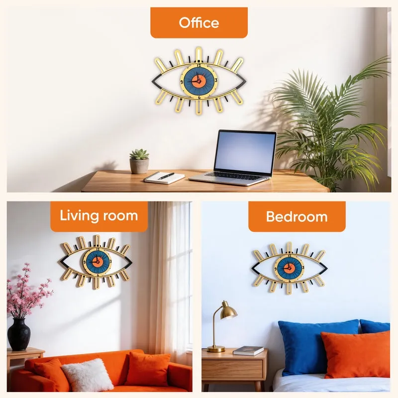 Eye Glare Wooden Wall Clock media 6