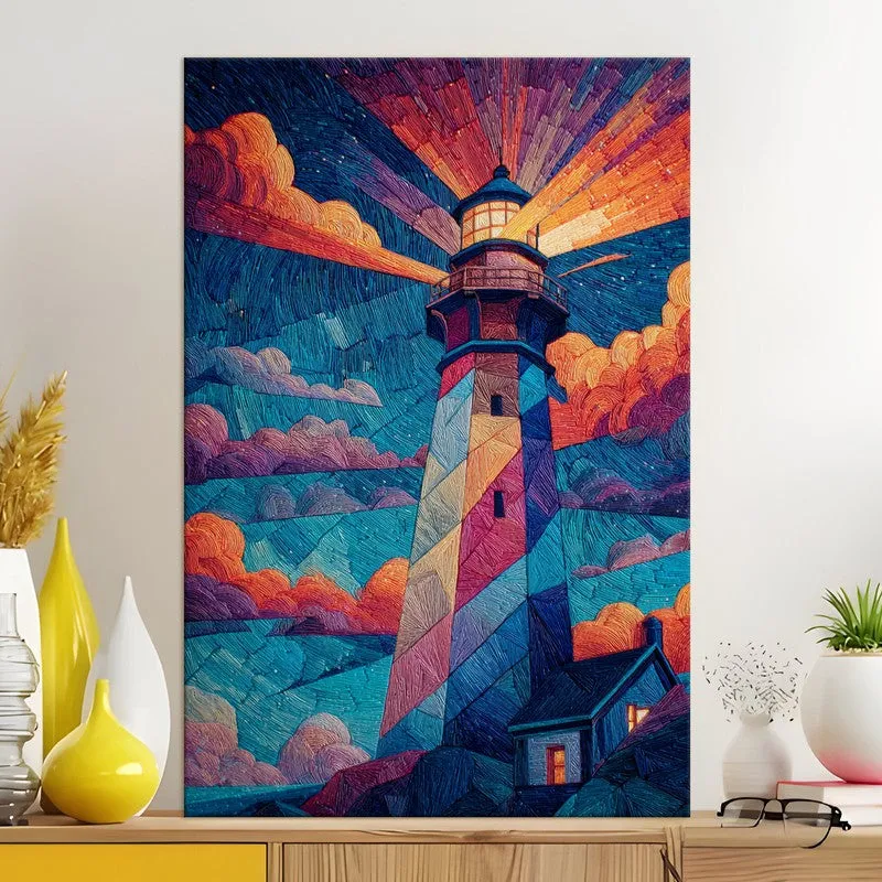Harbor Light Coastal Canvas Wall Art media 5