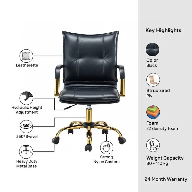 Synkra Metal Office Chair - Black media 8