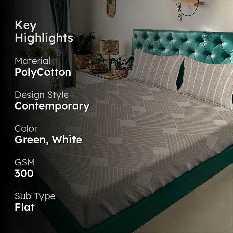 ShadeLoom Bedsheet (Beige) - 300 GSM media 2