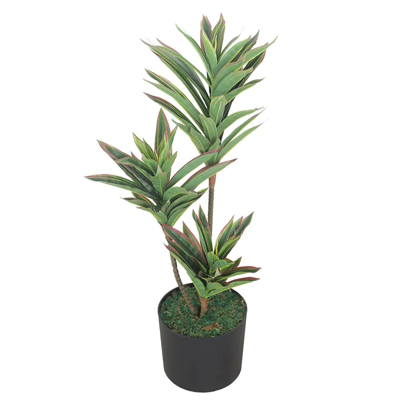 Infinite Leaves Artificial Plant With Black Plastic Pot media 4