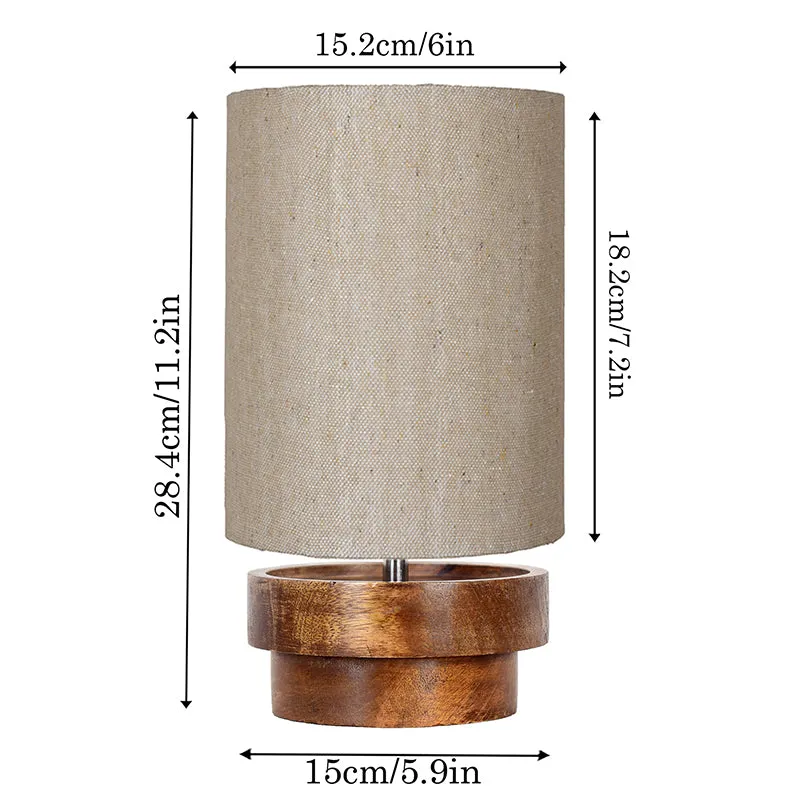 Oleda Carve Wooden Table Lamp - Beige,Brown media 5